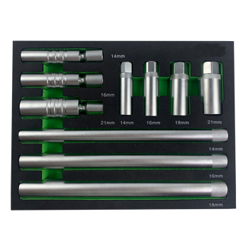 10pcs 3/8 Dr. Thin Wall Magnetic Spark Plug Master Set