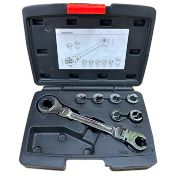 7pcs Ratchet Flare Nut Wrench
